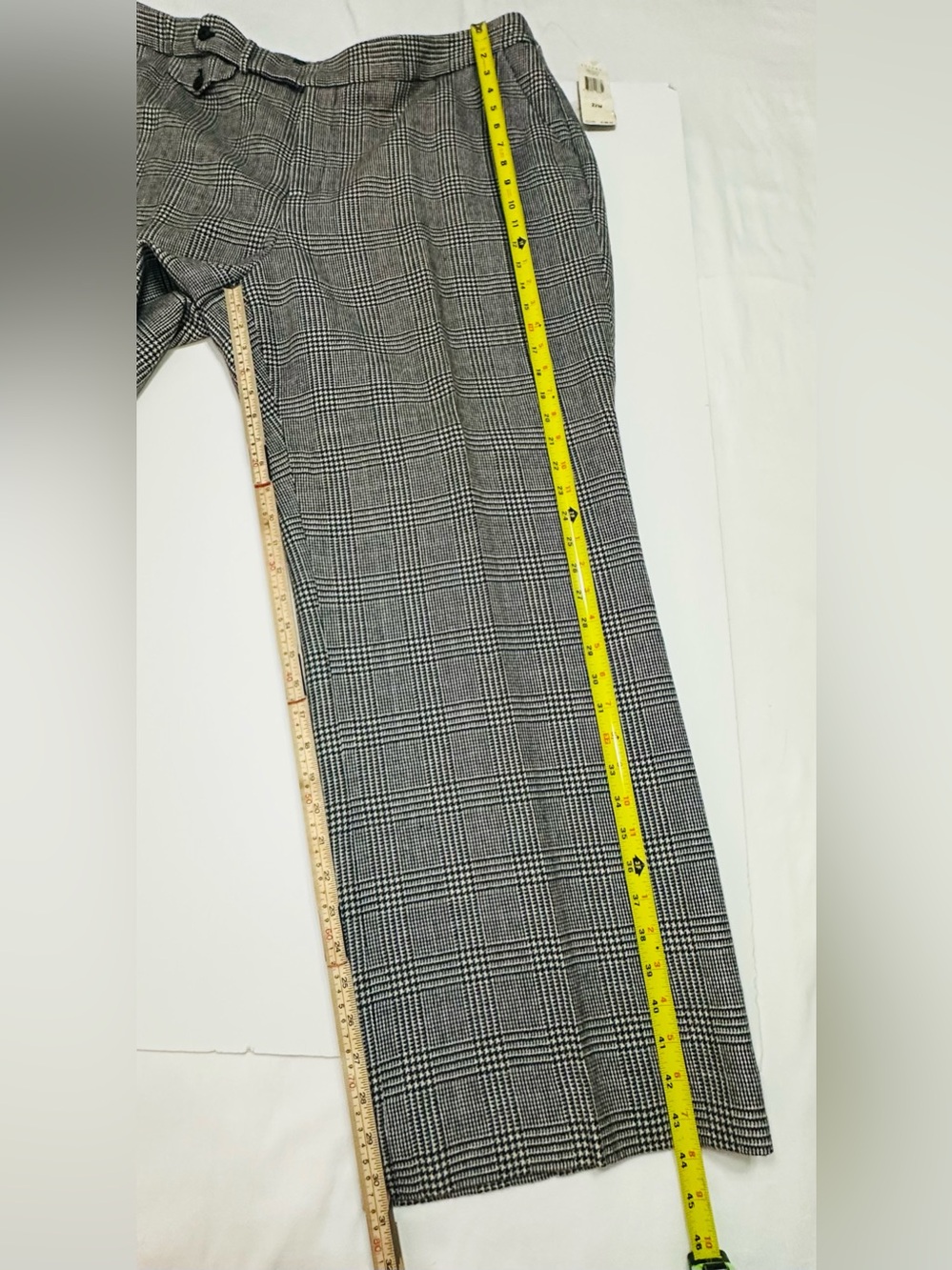 Lauren Ralph Lauren Black Ivory Glen Plaid Wide Leg Trousers 22W Lavender Accent - Picture 5 of 13